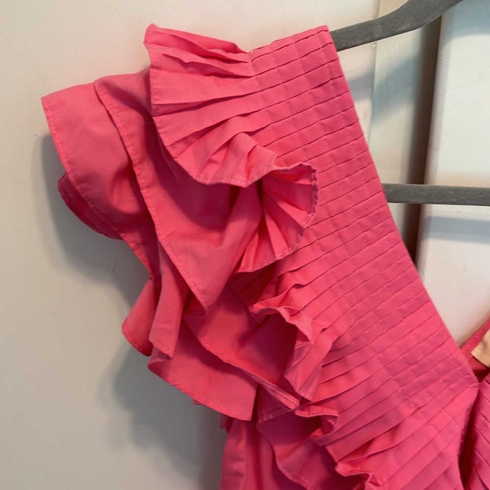Pink Ruffle Women’s Top - Picture 3 of 10